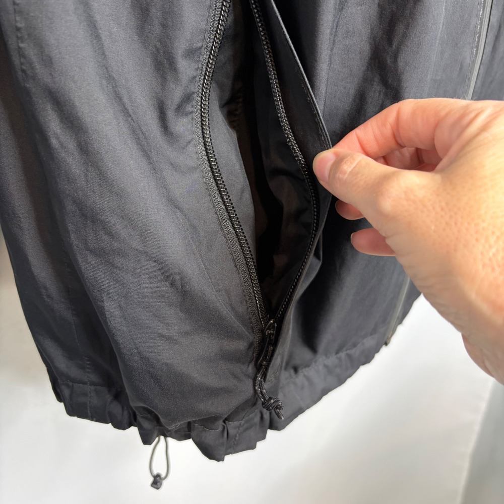 Columbia Omni-Tech Hooded Waterproof Jacket Black Grey Mens Large Utility Tech - Picture 3 of 16